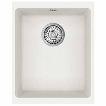 Waschbecken Weiß 370 x 460 mm 80% Quarz und 20% Harz