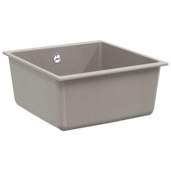 ARDEBO.de - Waschbecken Grau 430 x 460 mm 80% Quarz und 20% Harz