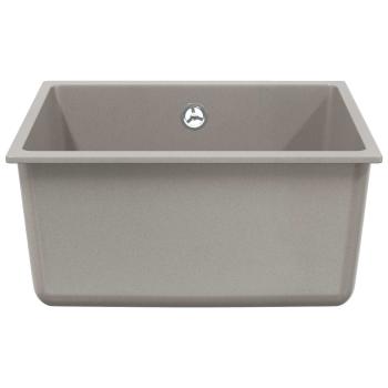 Waschbecken Grau 430 x 460 mm 80% Quarz und 20% Harz