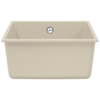 Waschbecken Beige 430 x 460 mm 80% Quarz und 20% Harz