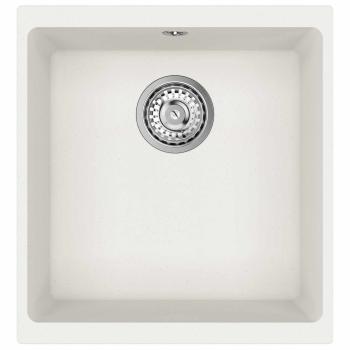 Waschbecken Weiß 430 x 460 mm 80% Quarz und 20% Harz