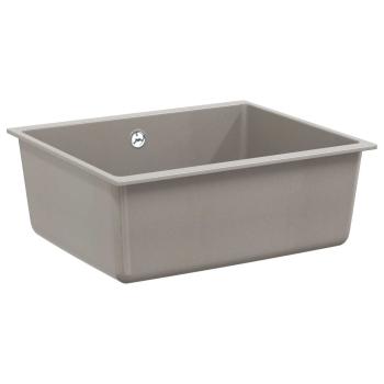 ARDEBO.de - Waschbecken Grau 530 x 460 mm 80% Quarz und 20% Harz