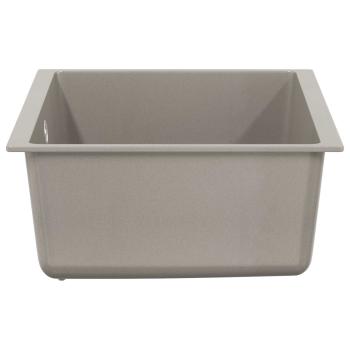 Waschbecken Grau 530 x 460 mm 80% Quarz und 20% Harz