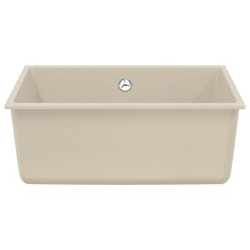 Waschbecken Beige 530 x 460 mm 80% Quarz und 20% Harz
