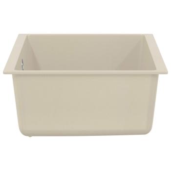Waschbecken Beige 530 x 460 mm 80% Quarz und 20% Harz