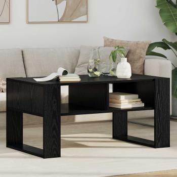 ARDEBO.de - Couchtisch Schwarz Eichen-Optik 92 x 53 x 45 cm Holzwerkstoff