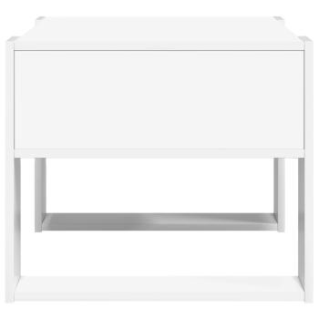 Couchtisch mit Speicher Weiß 66 x 53 x 45 cm Holzwerkstoff