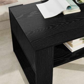 Couchtisch Schwarz Eichen-Optik 66 x 53 x 45 cm Holzwerkstoff