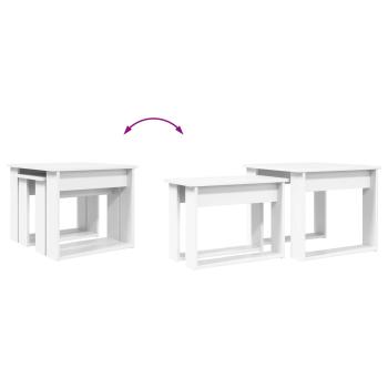 Kaffeetisch Set 2 pcs Weiß Holzwerkstoff