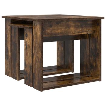 Kaffeetisch Set 2 pcs Geräucherte Eiche Holzwerkstoff