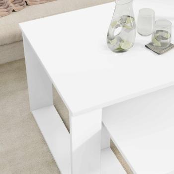 Kaffeetisch Set 2 pcs Weiß Holzwerkstoff