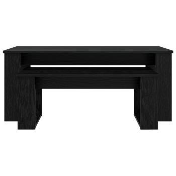 Kaffeetisch Set 2 pcs Schwarz Eichen-Optik Holzwerkstoff