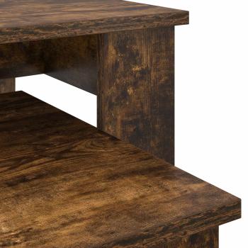 Kaffeetisch Set 2 pcs Geräucherte Eiche Holzwerkstoff
