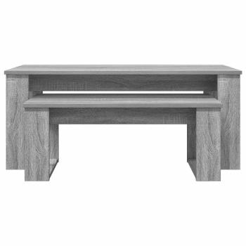 Kaffeetisch Set 2 pcs Graues Sonoma Holzwerkstoff