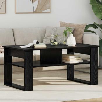 ARDEBO.de - Couchtisch Schwarz Eichen-Optik 96 x 54 x 44 cm Holzwerkstoff