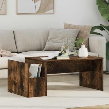 ARDEBO.de - Couchtisch Geräucherte Eiche 90 x 45 x 35 cm Holzwerkstoff