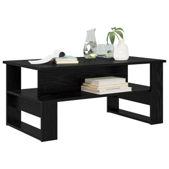 Couchtisch Schwarz Eichen-Optik 90 x 50 x 40 cm Holzwerkstoff