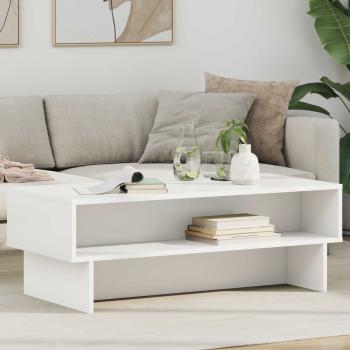 ARDEBO.de - Couchtisch Weiß 100 x 46 x 35 cm Holzwerkstoff