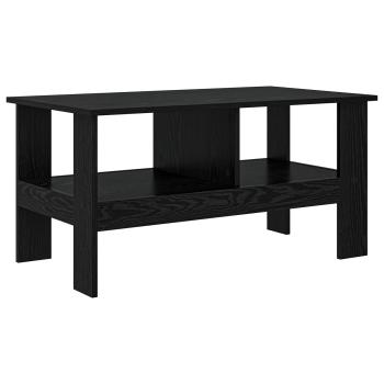 Couchtisch Schwarz Eichen-Optik 90 x 50 x 45 cm Holzwerkstoff