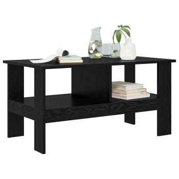 Couchtisch Schwarz Eichen-Optik 90 x 50 x 45 cm Holzwerkstoff