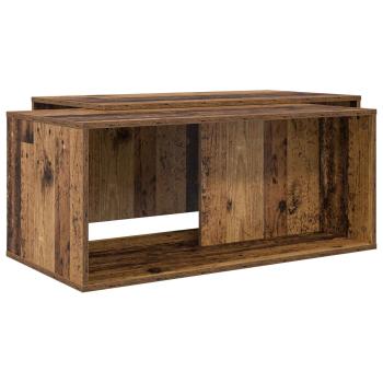 Kaffeetisch Set 2 pcs Altholz Holzwerkstoff