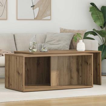 ARDEBO.de - Kaffeetisch Set 2 pcs Artisan-Eiche Holzwerkstoff