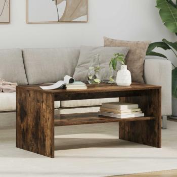 ARDEBO.de - Couchtisch Geräucherte Eiche 80 x 50 x 40 cm Holzwerkstoff