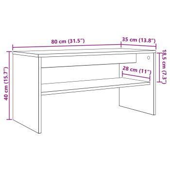 TV-Schränk Graues Sonoma 80 x 35 x 40 cm Holzwerkstoff