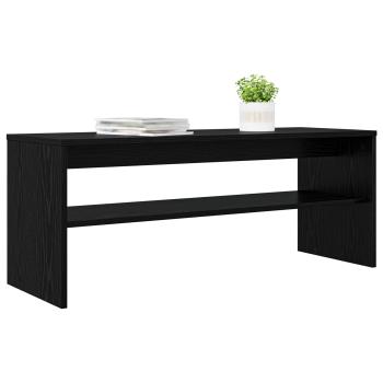 TV-Schränk Schwarz Eichen-Optik 100 x 35 x 40 cm Holzwerkstoff