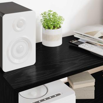 TV-Schränk Schwarz Eichen-Optik 80 x 30 x 40 cm Holzwerkstoff