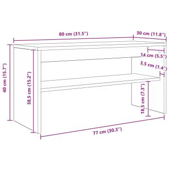 TV-Schränk Sonoma-Eiche 80 x 30 x 40 cm Holzwerkstoff