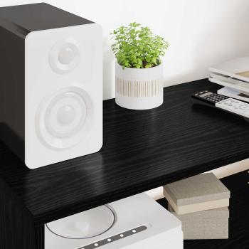 TV-Schränk Schwarz Eichen-Optik 100 x 30 x 40 cm Holzwerkstoff