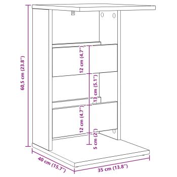 Beistelltisch Altholz 40 x 35 x 60,5 cm Holzwerkstoff