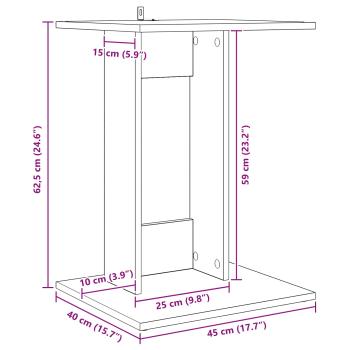 Beistelltisch Sonoma-Eiche 45 x 40 x 62,5 cm Holzwerkstoff