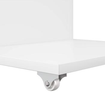 Beistelltisch Mit Rad Weiß 40 x 35 x 60 cm Holzwerkstoff