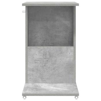 Beistelltisch Mit Rad Beton Grau 40 x 35 x 60 cm Holzwerkstoff