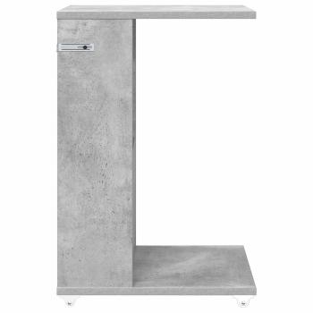 Beistelltisch Mit Rad Beton Grau 40 x 35 x 60 cm Holzwerkstoff