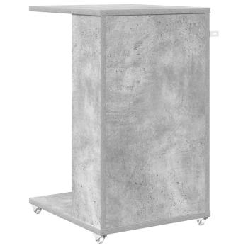 Beistelltisch Mit Rad Beton Grau 40 x 35 x 60 cm Holzwerkstoff