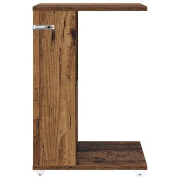 Beistelltisch Mit Rad Altholz 40 x 35 x 60 cm Holzwerkstoff