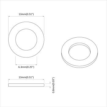 Unterlegscheiben 33962 pcs Silber Eisen
