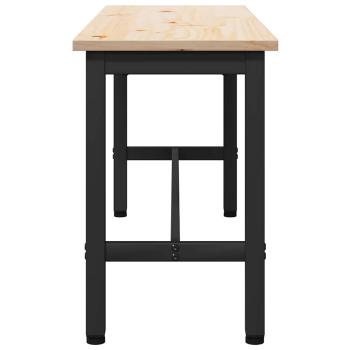 Esstischbank Natur 100 x 32,5 x 49 cm Massives Kiefernholz