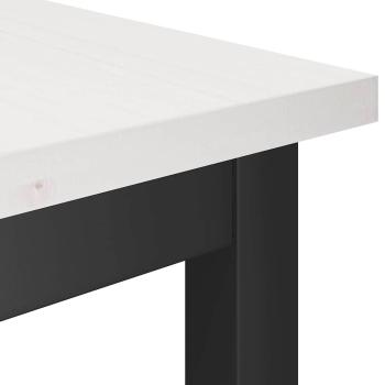 Esstischbank 2 pcs Weiß 100 x 32,5 x 49 cm Massives Kiefernholz