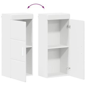 Badezimmer-Wandschrank mit Regal TULUM Weiß 37 x 24,5 x 86 cm