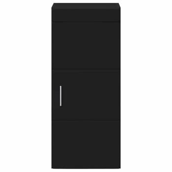 Badezimmer-Wandschrank mit Tür TULUM Schwarz 37 x 24,5 x 86 cm