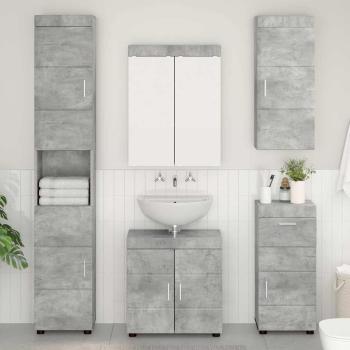 ARDEBO.de - Badezimmer-Wandschrank TULUM Beton Grau 37 x 24,5 x 86 cm