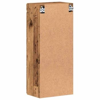 Badezimmer-Wandschrank mit Tür TULUM Altholz 37 x 24,5 x 86 cm