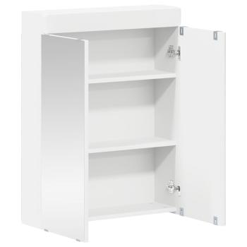 Badezimmerspiegelschrank mit Regal TULUM Weiß 60 x 16,5 x 78 cm