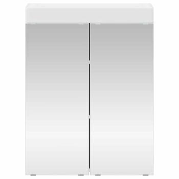 Badezimmerspiegelschrank mit Regal TULUM Weiß 60 x 16,5 x 78 cm
