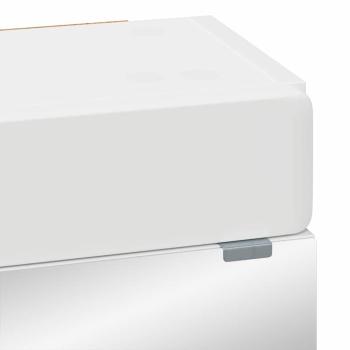 Badezimmerspiegelschrank mit Regal TULUM Weiß 60 x 16,5 x 78 cm