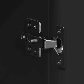 Badezimmerspiegelschrank TULUM Schwarz 60 x 16,5 x 78 cm